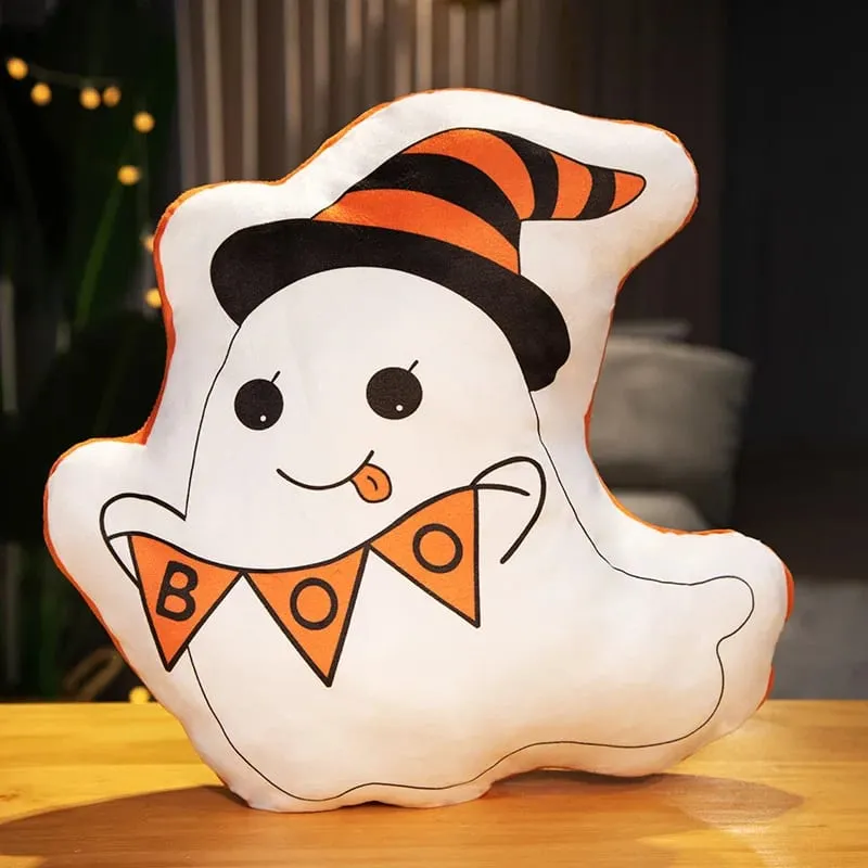 30CM Funny Pumpkin Ghost Cute Elves Skeleton Death Dark Cat Soft Pillow Halloween Home Decoration Sofa Cushion Nap Sleep Toys — image 10