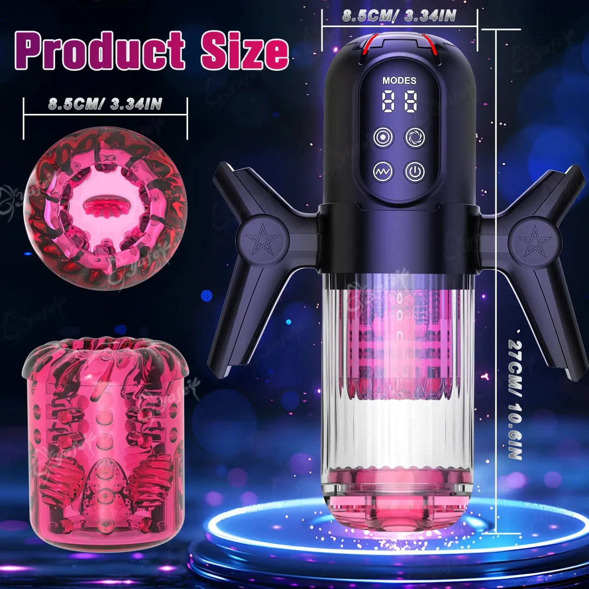 Automatische Teleskop Drehen Saugen Männlichen Blowjob Masturbator mit Griff LCD Penis Pumpe Tasche Pussy Erwachsene Sex Spielzeug für Männer 18