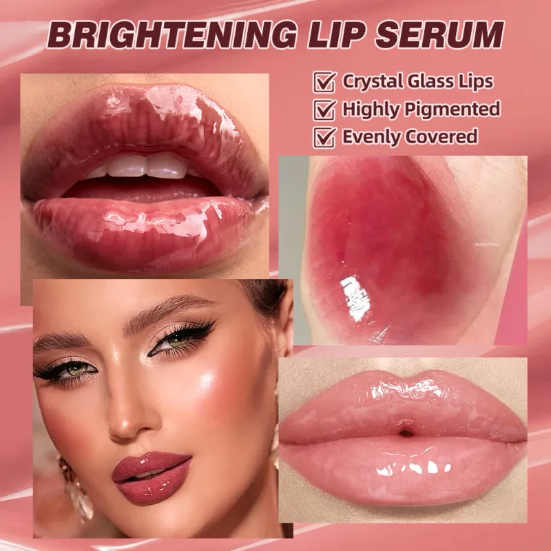 Mirror Pearl Lipgloss ลิปสติกให้ความชุ่มชื้นยาวนาน Shine Glitter Lip Glaze Non Stick Cup Jelly Pout Lip Tint แต่งหน้า — image 6