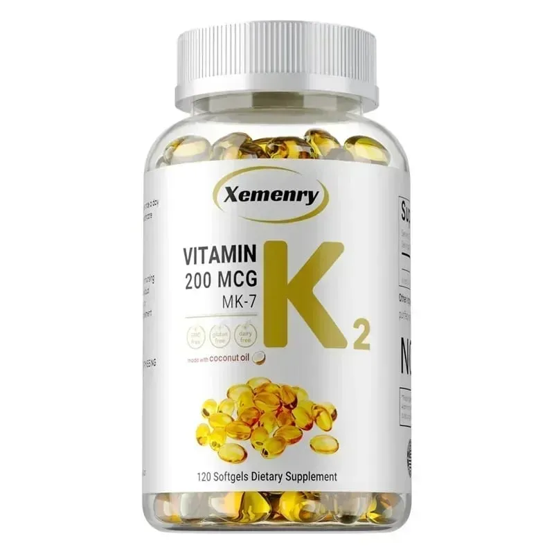 Vitamin K2 MK-7 Supplement - Supports Calcium Absorption Bones Joint Immunity and Heart Health Easy To Swallow