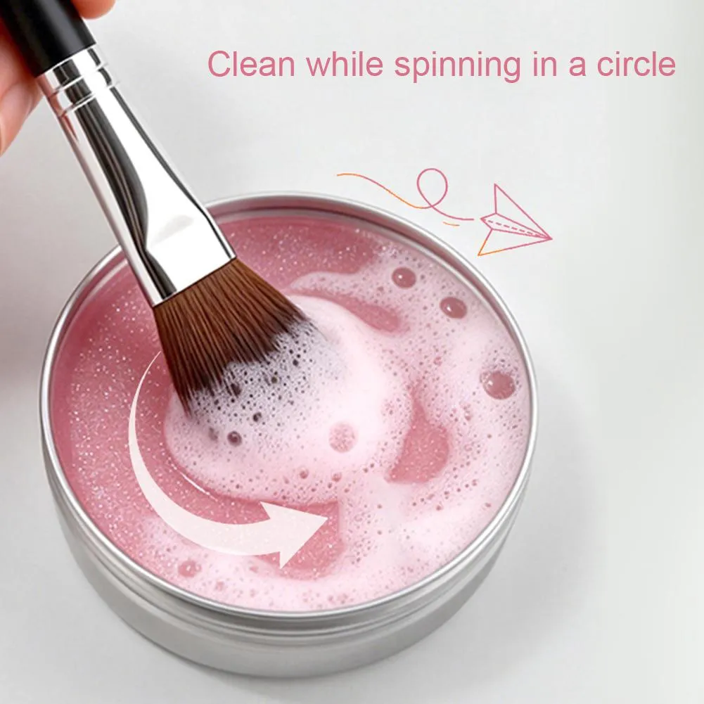Makeup Brush Cleaner Soap with Silicone Mat Deeply Cleans Waterproof Makeup for Synthetic & Natural Makeup Brushes & Sponges