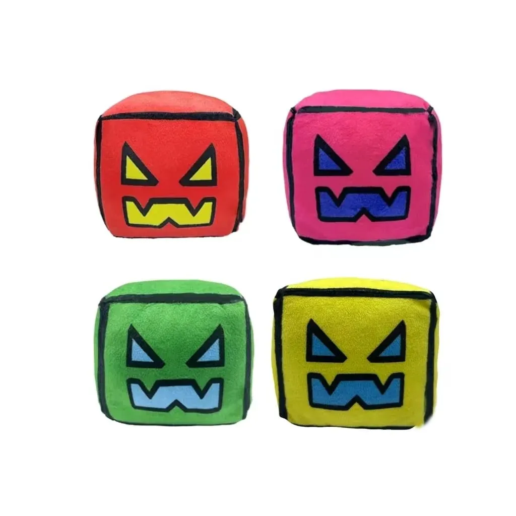 Geometry Plush Toy Cube Volume Wood Stuffed Animal Plushie Doll Toys for Kids and Gaming Fans Children's Day Birthday Gift