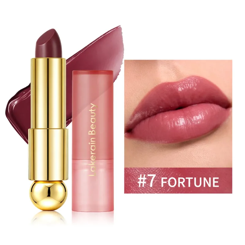 3‑in‑1 Solid Tinted Lip Oil Stick Glass Plump Glossy Finish Buildable Color Nourishing Apple Seed Oil Lip Care Makeup