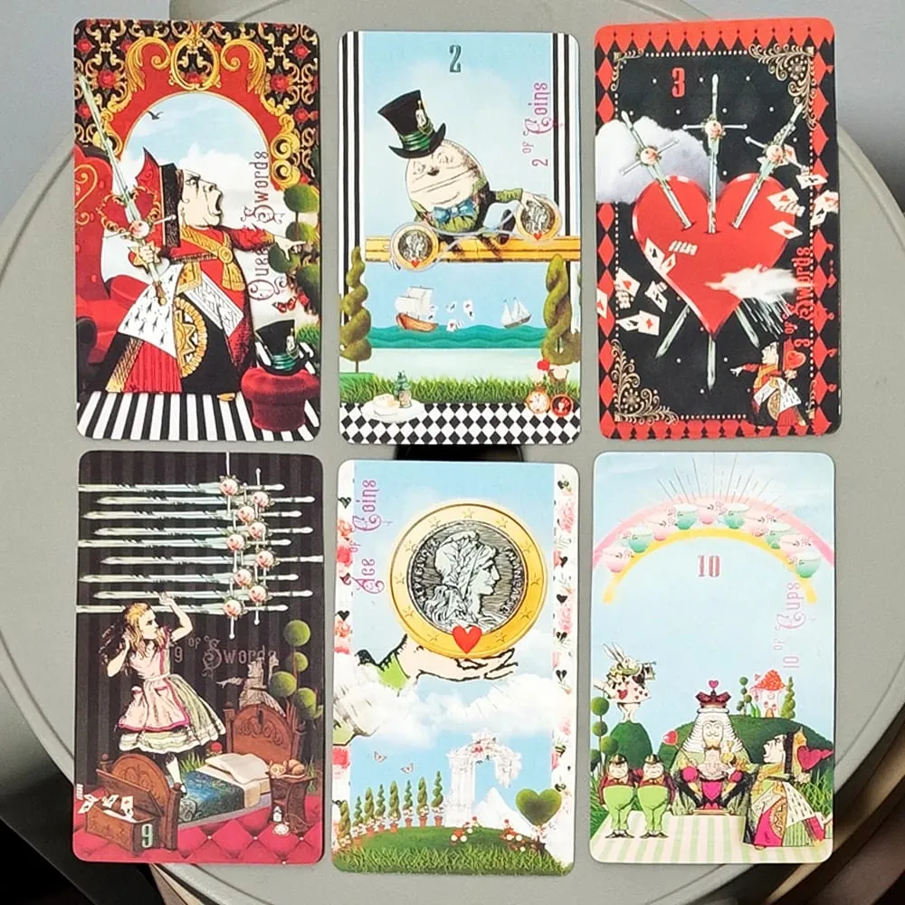 Alice in Tarotland: Een grillige reis met 78 kaarten door het konijnenhol – Klassiek Tarotdek 10,3 * 6 cm