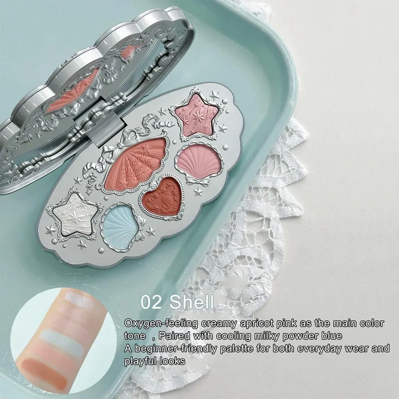 Flower Knows Multicolor Makeup Set Eyeshadow Blush Lip Gloss Summer Limited Edition Mint Green Collection Long Lasting Makeup — image 3