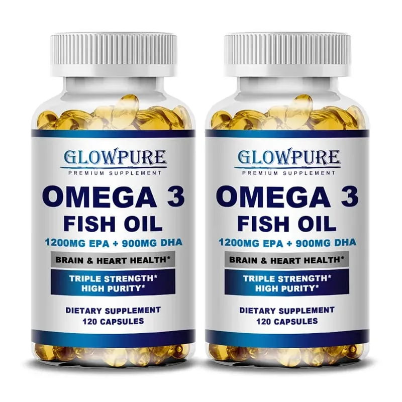Fish Oil OMEGA-3 for Brain Cognitive Function and Memory Anti-Inflammation Antioxidant Joint Health - Rich In DHA And EPA