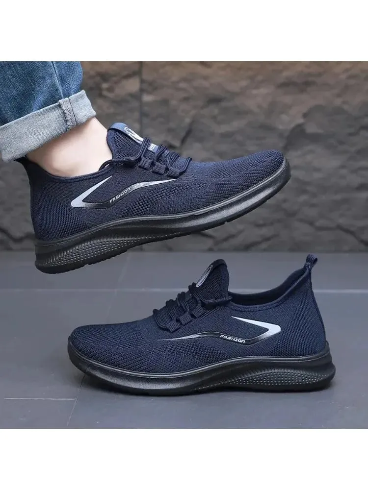 Scarpe da ginnastica con tomaia in maglia traspirante Air Knit, suola morbida e antiscivolo, scarpe da ginnastica da corsa casual per tutte le stagioni da indossare tutti i giorni