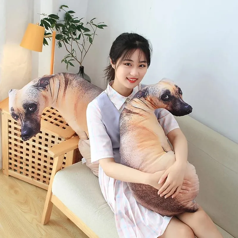 18 Kinds Dog Cat Animal Plush Pillow Both Sides Printing Stuffed Pug Corgi Hound Shar Pei Throw Pillow Sofa Home Decor Men Gift — image 5