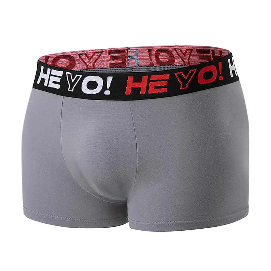 4-Piece Set of Men's Solid Color Cotton Underwear, Casual and Versatile, Elastic Waist, Comfortable Four Corner Plus Size Shorts
