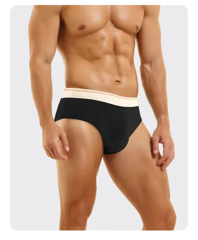 Men's pure cotton breathable and comfortable triangular underpants, mid-waist, skin-friendly and soft, teenagers' underpants — image 25