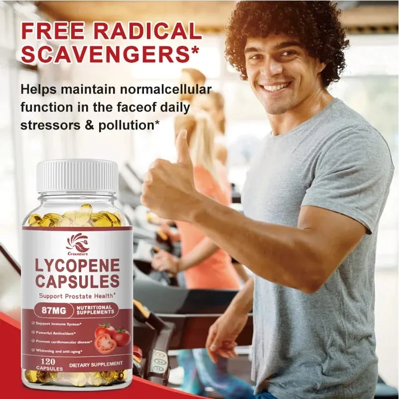 60/120p Plant Lycopene Capsule Regulating Prostate Urinary System & lmmunity Health Food Lycopene Supplements