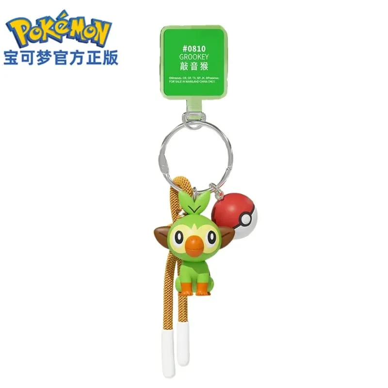 Gantungan Kunci Pokemon Scorbunny Tulen Grookey Riolu Sobble Wobbuffet Cubone Anime Action Figure Mainan Gantungan Kunci Hadiah Loket Wangian