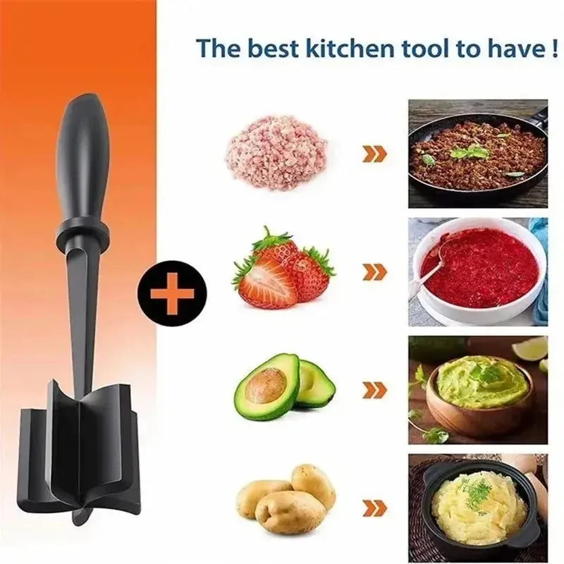 Fruit Salad Mixer Multifunctional Manual Mashed Chopper Potato Meat Crusher Non-Stick Masher Kitchen Mixing Rod Cooking Tools