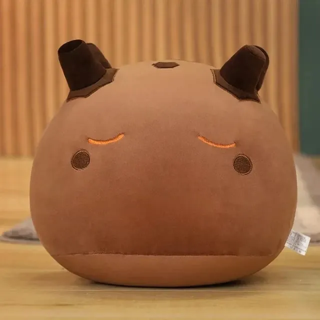 Baru 10Cm Proyek Anime Lucu Genshin Impact Slime Mainan Bantal Mewah Kawaii Kartun Anime Mainan Bantal Hadiah Ulang Tahun Natal untuk Anak-anak