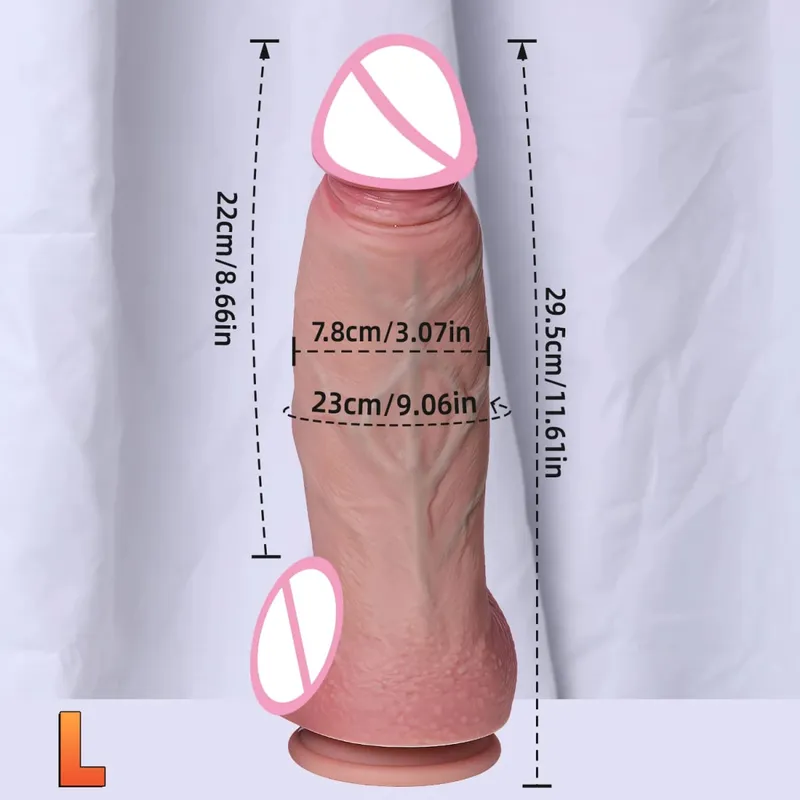 New Realistic Soft Double Silicone Big Dildo 2 Colors Penis 3 Sizes Vaginal Masturbation Suction Cup Dick Woman Anal Sex Toy