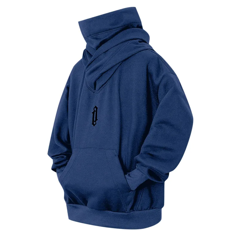 Thêu Cao Cổ Áo Quá Khổ Y2K Nam Nữ Hoody Nhật Bản Ninja Áo Khoác Mùa Thu Hip Hop Trang Bỏ Túi Dạo Phố