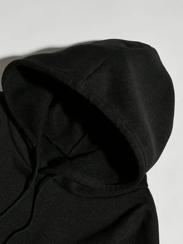 Fashionable men's autumn Gothic letter printed micro elastic comfortable hooded sweatshirt outdoor urban high street clothing — image 2