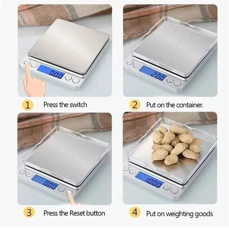 Digital Kitchen Scale Kitchen Measuring Scales Mini Pocket Precision Jewelry Electronic Balance De Cuisine Weight Gold Food Bar