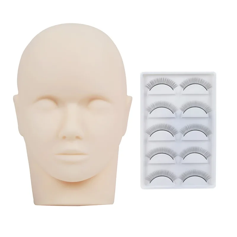Mannequin Head For Eyelash Extension Training Kit With Removable Eyelids Silicone Cosmetic Model Heads Makeup Tools Gel Material — image 28