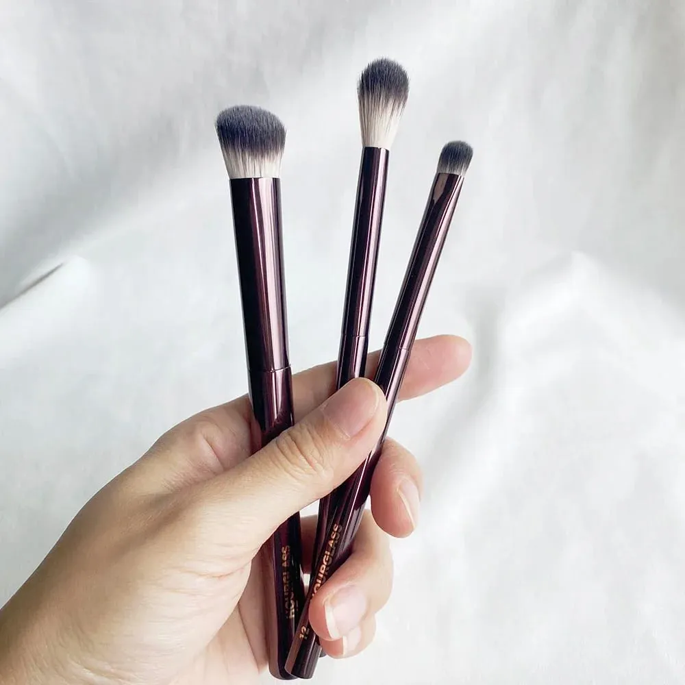 hourglass Eye Makeup Brushes Set Luxury Shadow Cosmetic Brush Kit Blending Shaping Contouring Highlighting Brow Concealer Liner