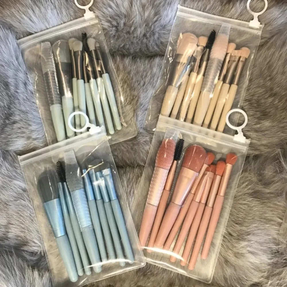 Foundation Blush Powder Eyeshadow Makeup Brushes Blending 8Pcs Soft Fluffy Makeup Brushes Beauty Tools Make Up Brushes Cosmetics