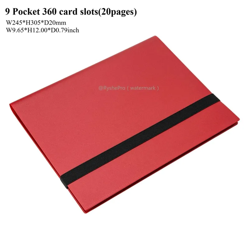 Pořadač karet s 9 kapsami Pořadač s 360 bočním nakládacím albem pro karty her TCG Yugioh MTG Game Card Book