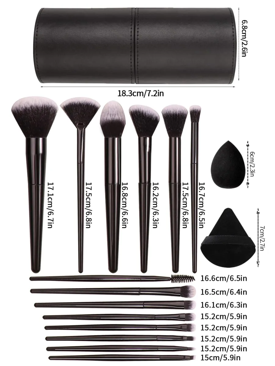 Black Makeup Brush Set Professional Super soft detail brush Blush Brush Foundation Concealer Eyeshadow Brush Women Beauty Tool — image 6