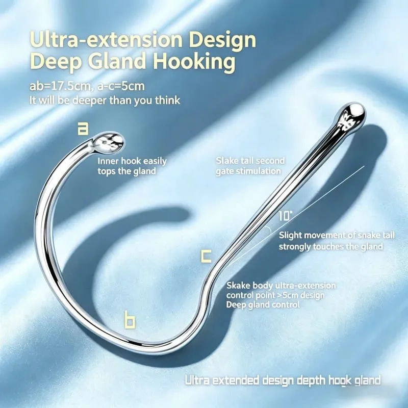 Gancio anale in metallo Big Butt Plug Serpente del faraone Staff Massaggio prostatico Ano Masturbazione Giocattoli adulti del sesso per gli uomini Gay AnalPlug