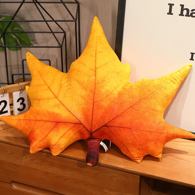 Creative Plant Leaves Plush Toys Maple Leaves Ginkgo Stuffed Dolls Small And Fresh Sofas Cushions Room Decor Exquisite Gifts