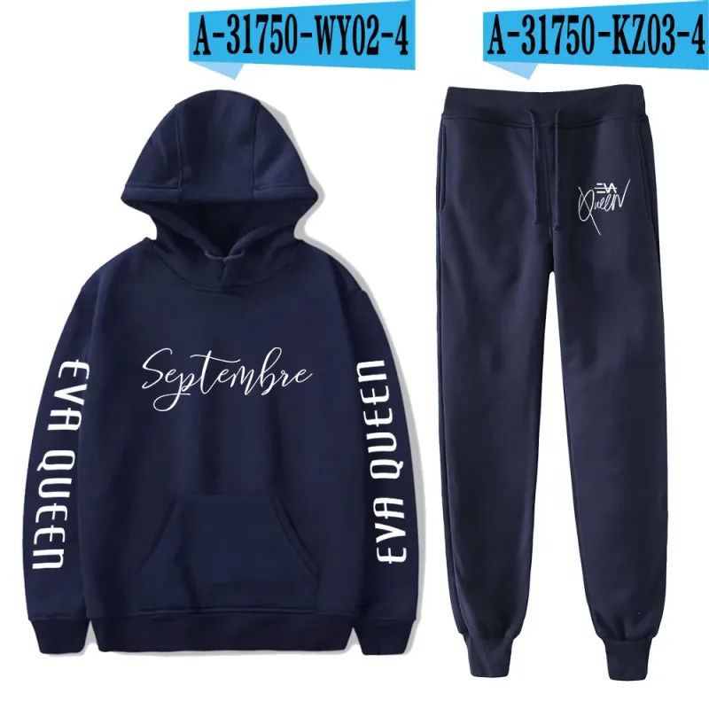 Hip Hop Comfortabel Eva Queen Print Sweatshirt Joggingbroek Pak Hoodies + Broek Pak Jongens/Meisjes 2 Delige Set Kleding