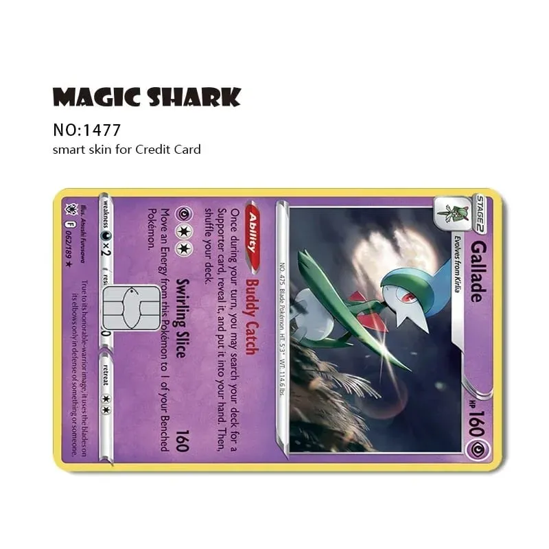 2025 New Pokemons Charizard Blastoise Bulbasaur Eevee Metwo Sticker Film Skin Cover for Credit Debit Card