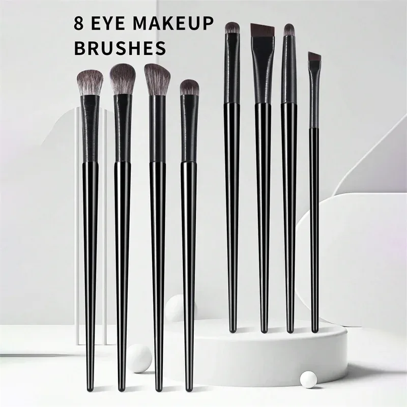 8pcs Eyes Makeup Brushes Set Professional Soft Contouring Eyeshadow Eyeliner Eyebrow Brush Facial Beauty Cosmetic Brushes Tool