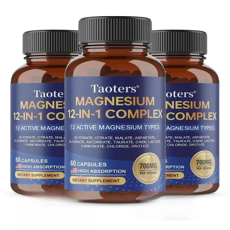 Magnesium 12-in-1 Complex Supplement – 700mg High Absorption Glycinate Citrate Malate & Taurate Blend for Muscle Nerve Sleep — image 11