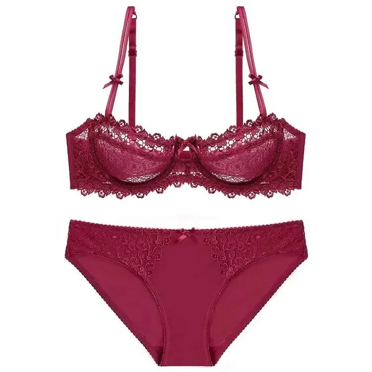 Amazon New Sexyredlace Bra Suit Summer Slimming Bras Thin Gathered Style Lingerie Other Materials Versatile Color Options — image 7