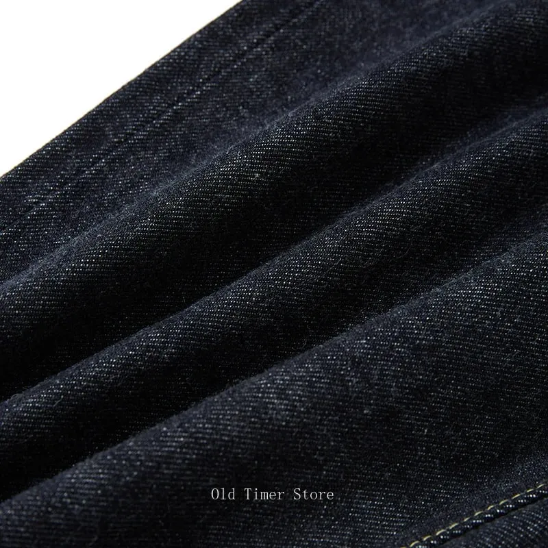 Okonkwo 15oz Selvedge Denim Five-Pocket Jeans Slim Fit Men's Raw Denim Narrow Leg Pants Zipper Fly