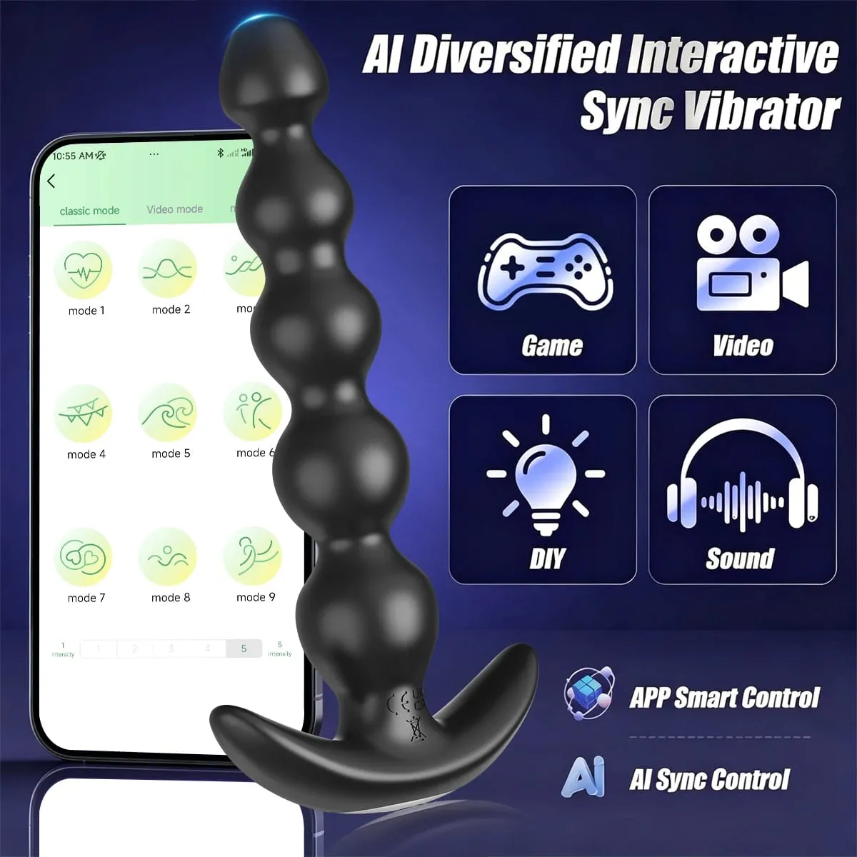 Vezeték nélküli távoli anális dugó 10 vibrációs üzemmódú vibrációs prosztata masszírozó APP vezérlő dugó, felnőtt szexjátékok nőknek, meleg férfiaknak — image 2