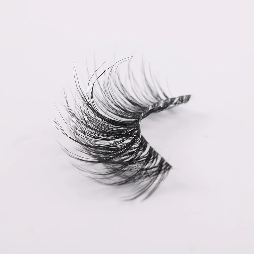 3D Mink Lashes Transparent Band False Eyelashes Natural Fake Eyelash Anime Winged Clear Band Lashes Manga Lashes Makeup