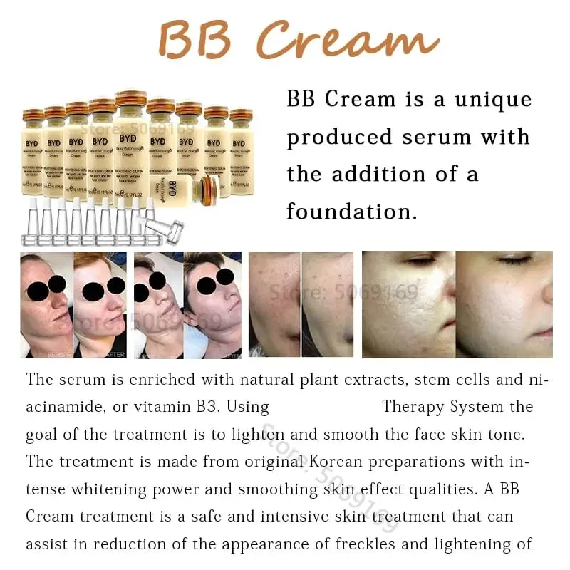 Korea 5ml Facial BB Cream Glow Permanent Foundation Cream Kit Whitening Moisturizing Natural Nude Make Up Beauty Skin Care — image 3