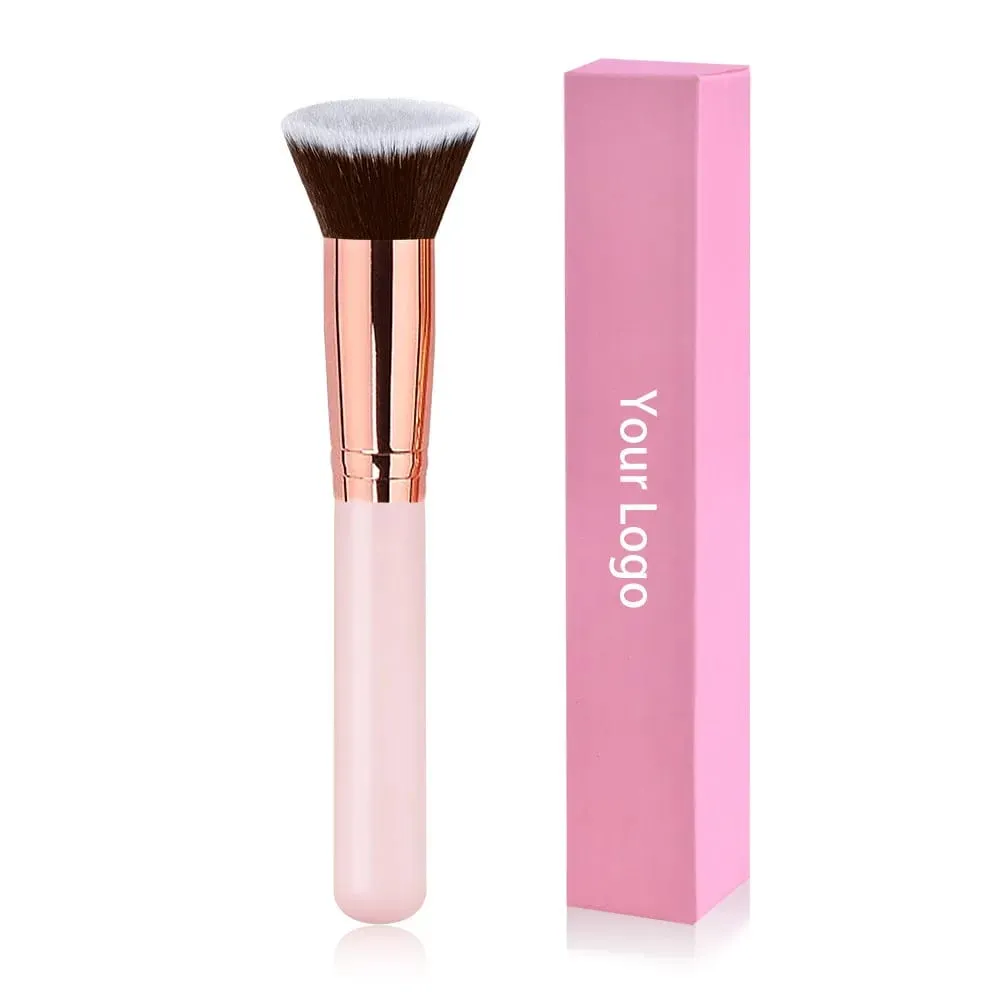 Free Private Label Makeup Brushes Foundation Loose Powder Concealer Blending Brush Pink Beauty Makeup Tool Wholesale Bulk 10pcs — image 3