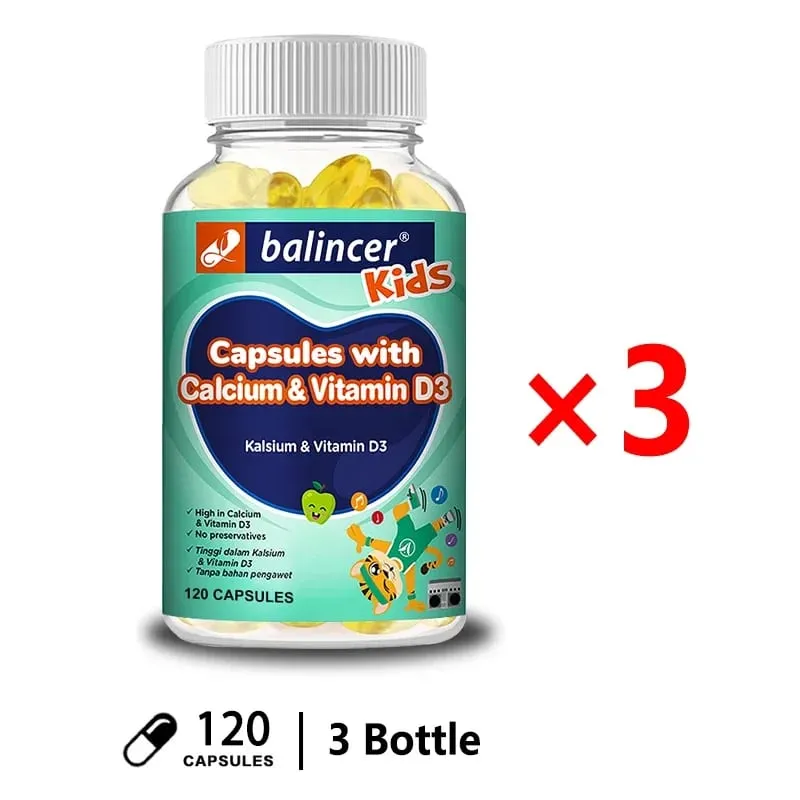 Längdtillväxt - Tillskott av kalciumvitaminer Mineraler och essentiella näringsämnen för att hjälpa barn tonåringar och vuxna att växa längre