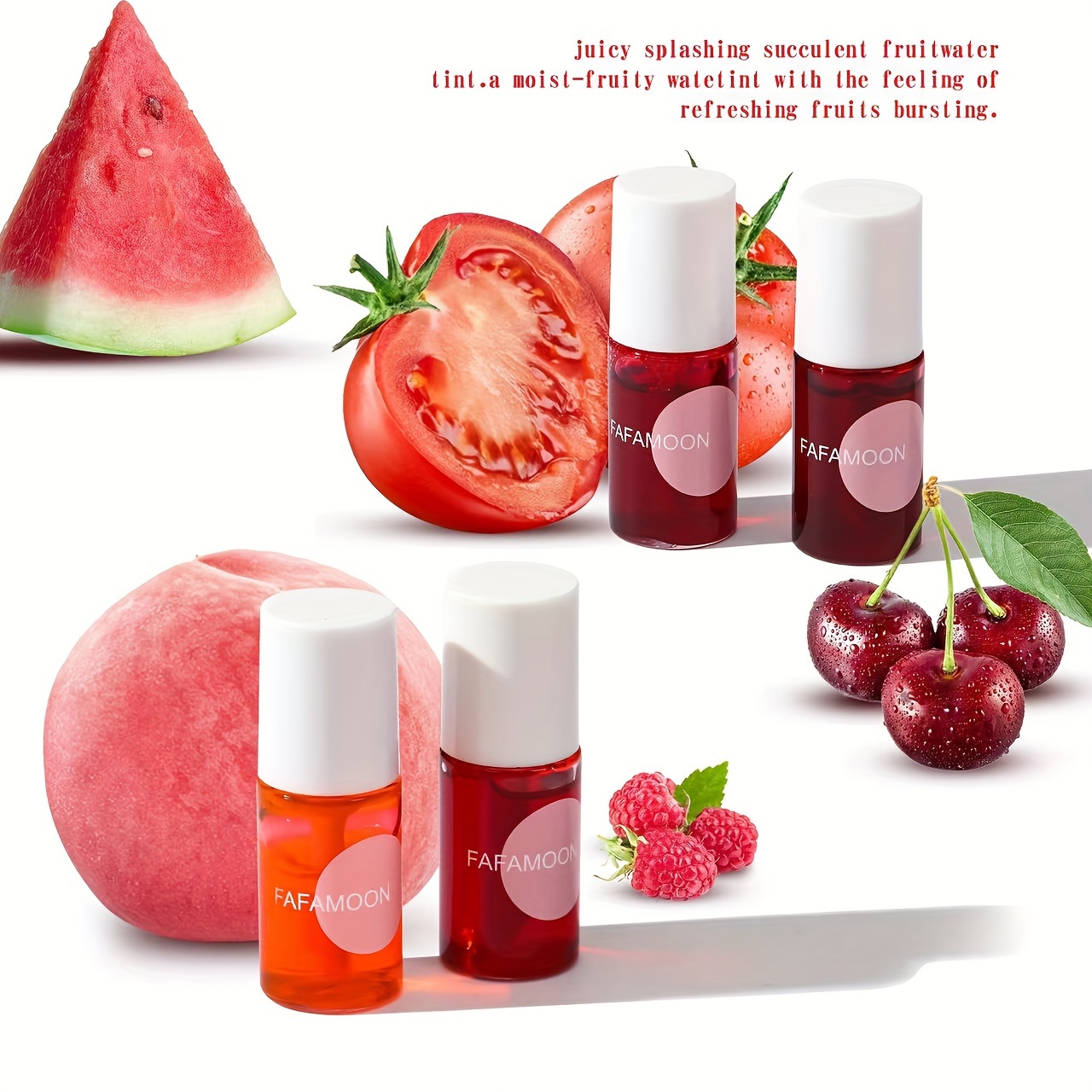 Fruity Lip Tint Water Gloss Tint Moisturizing Waterproof Liquid Lipstick Non-Stick High Pigment Long-Lasting Vibrant Colors — image 3