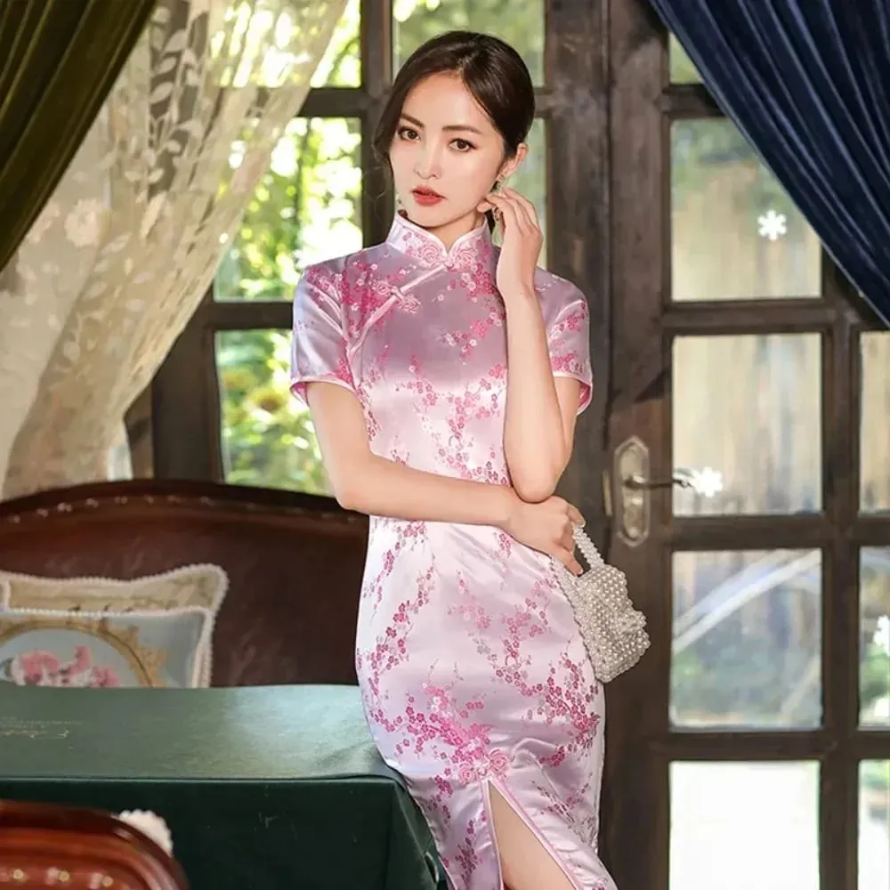 Roupas de moda festa vintage casual verão elegante tradicional chinês roupas cheongsams vestido chinês qipao estilo étnico