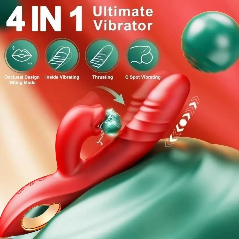 2in1 Menyusun Vibrator G Spot Faraj Jilat Dildo untuk Wanita Arnab Lidah Mainan Seks Perangsang Kelentit Palam Dubur Bekalan Dewasa