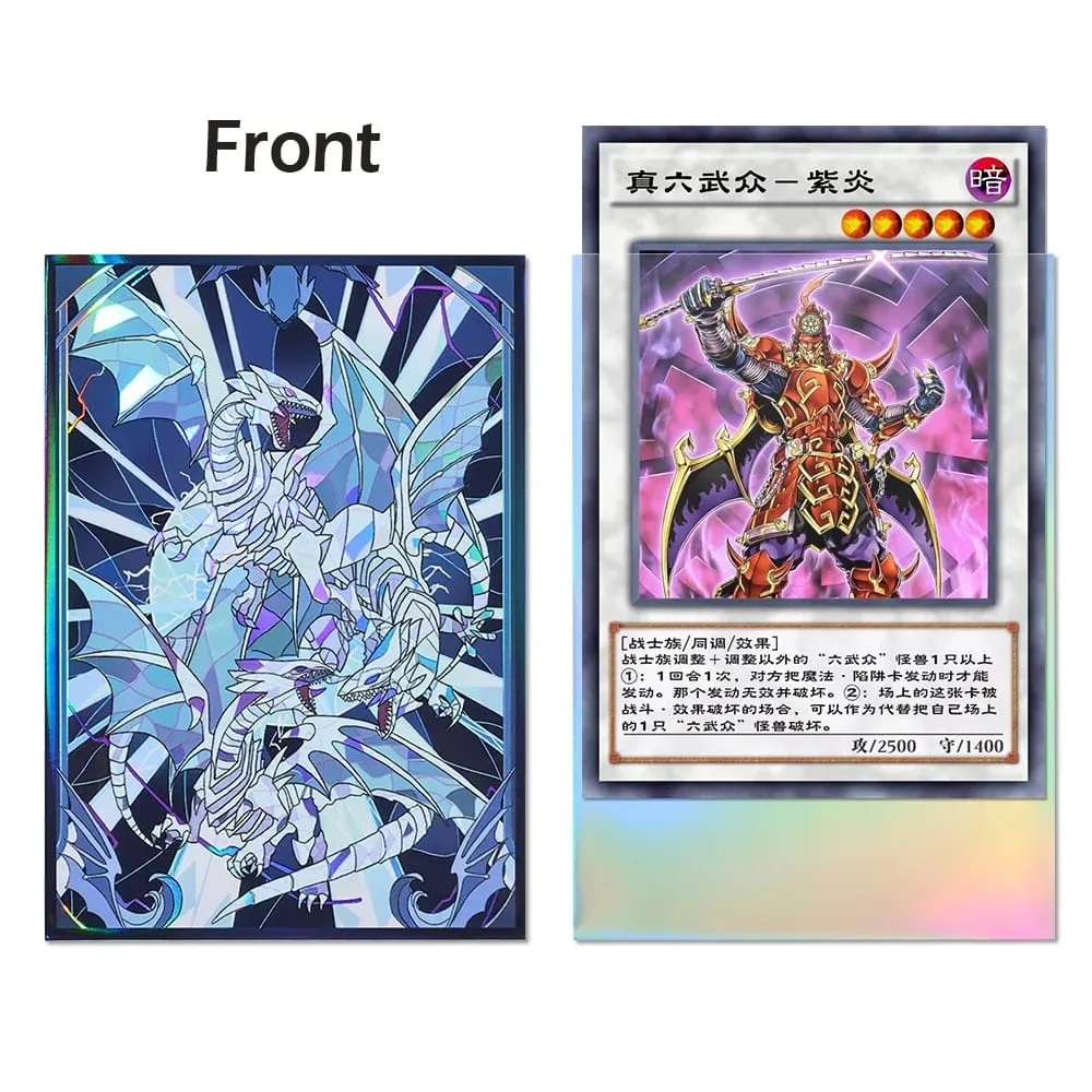 63x90mm 50PCS Blue eyed White Dragon Anime Card Sleeves Board Game Card Sleeves Game Collection Cards Sleeves Protector for YGO