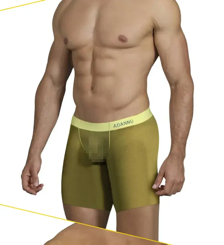 Seluar Dalam Lelaki 0.01mm Ultra Nipis Seluar Dalam Boxer Panjang Penyejuk Sutera Ais Seluar Dalam Kecergasan Gim Lutsinar Seluar Dalam Jaring Lancar