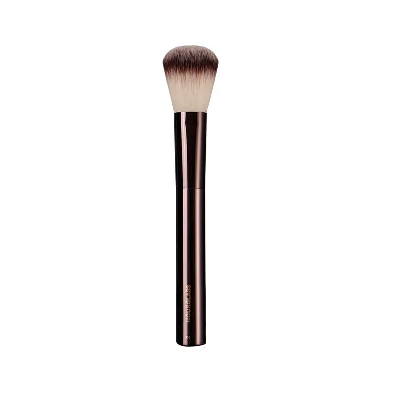 1 piece #2 Blush Makeup brushes Powder Contour Blusher Make up brush exquisite Professional Cosmetic tool metal handle with box