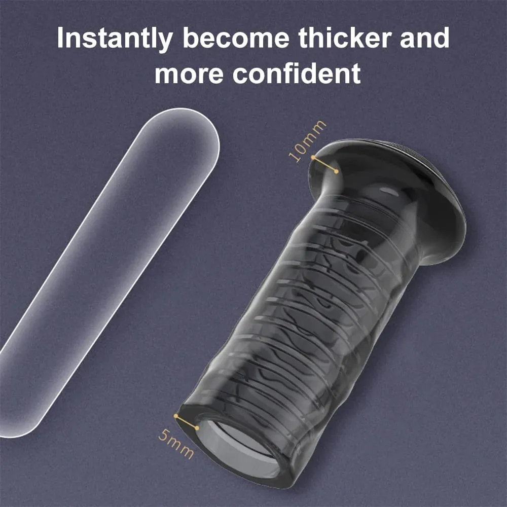 Reusable Penis Sleeve Glans Penis Enlarger Extender Delay Ejaculation Anal Butt Plug Adult Sex Toys For Men Couples Sexshop