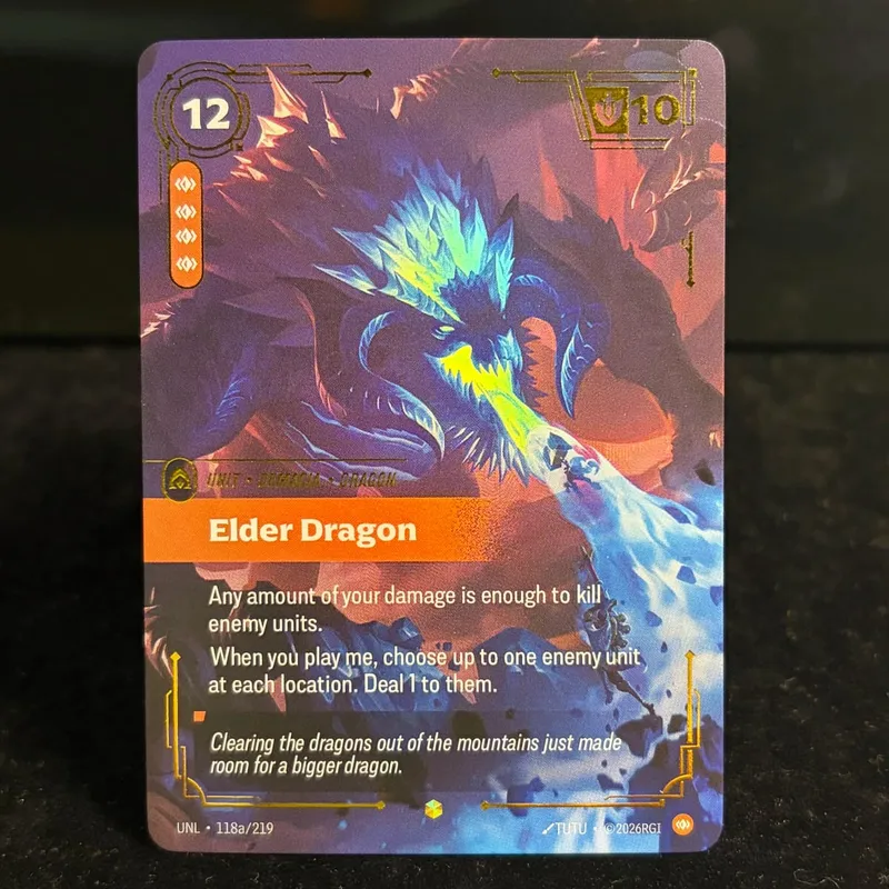 Runes Riftbound OGN Origin Genesis UNL Unleashed KaiSa Elder Dragon Collectible Alt Art Showcase Exclusive Holo Foil Proxy Card