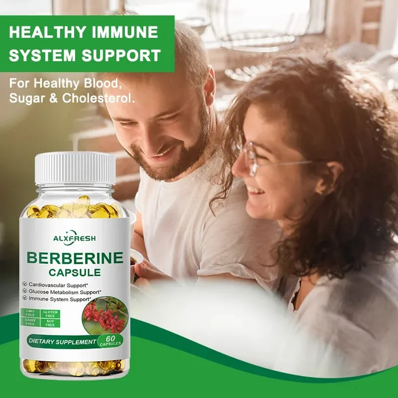 Berberine Capsules Support Oral Inflammation Intestinal Infection Blood Sugar Lipid Regulation Cardiovascular and Antioxidant