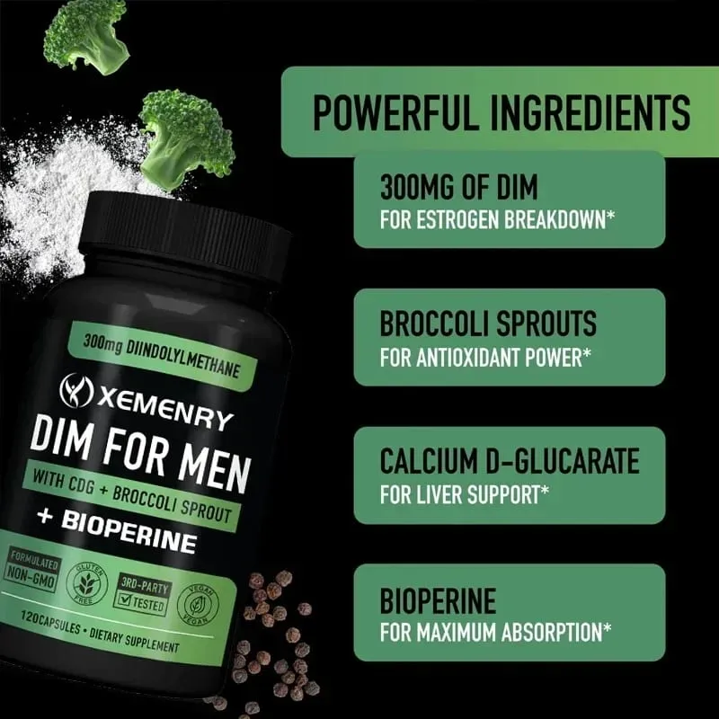 DIM Capsules - Support Fat Metabolism Increase lean Muscle Increase Muscle Strength Improve Athletic Performance